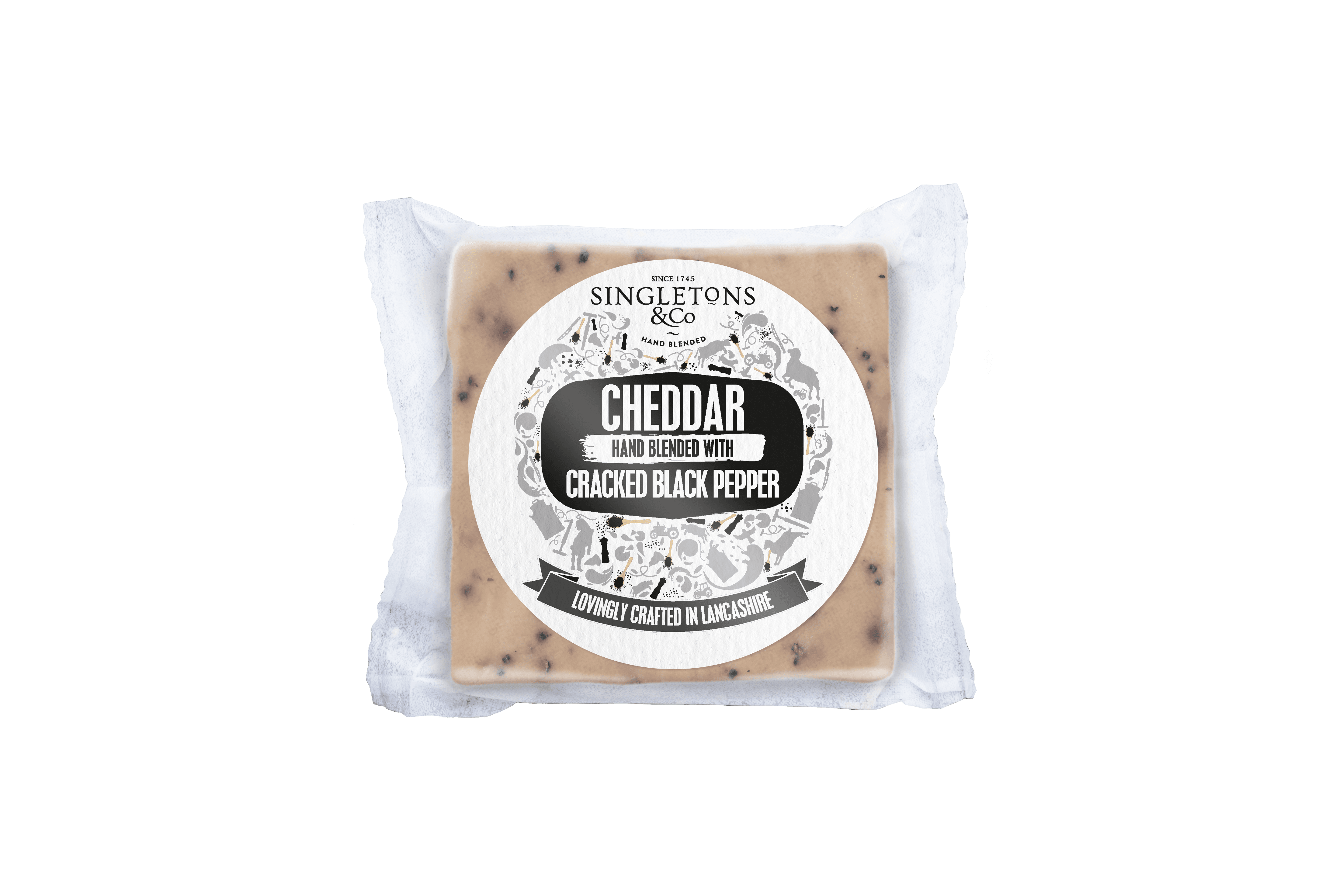 CHEDDAR & BLACK PEPPER 200G