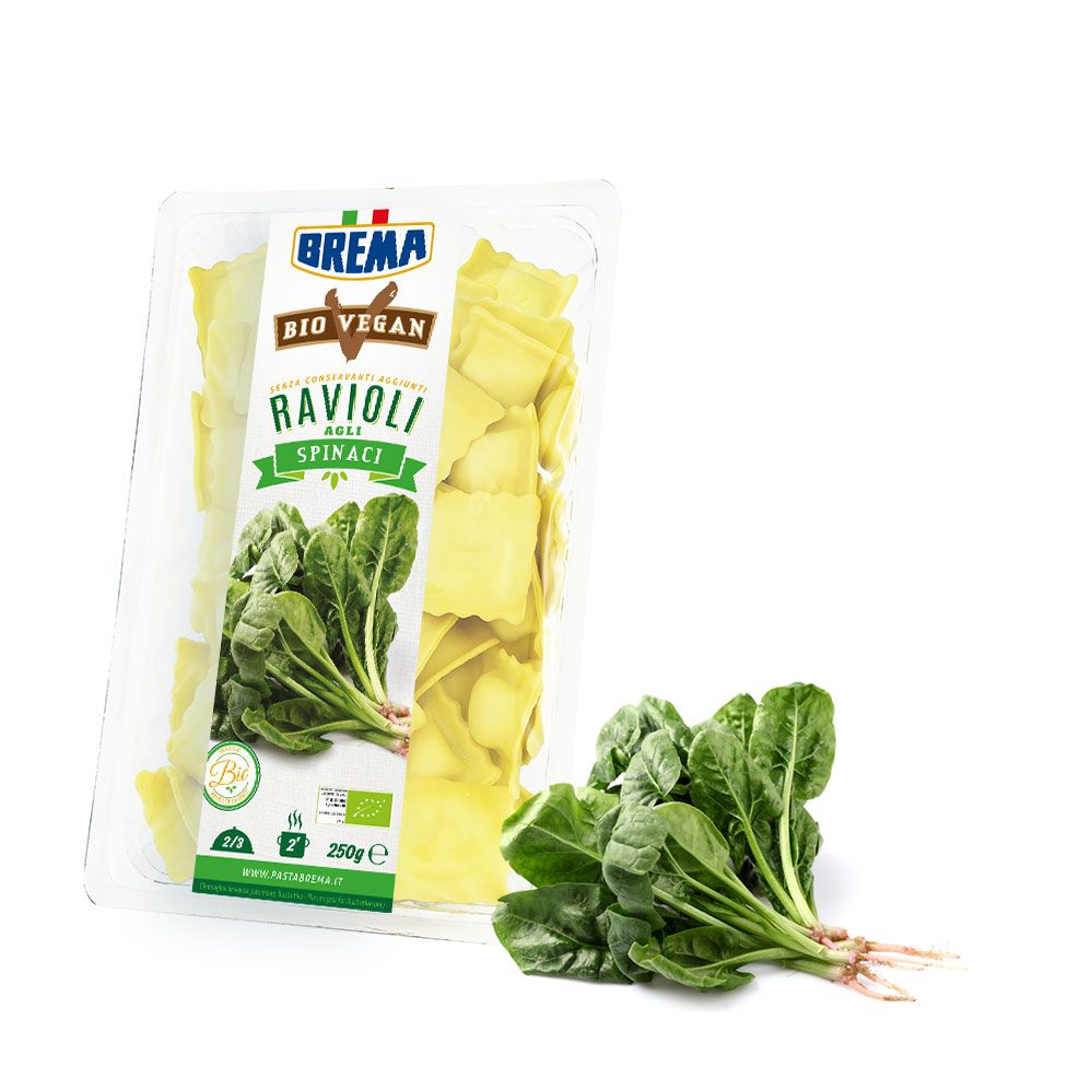 RAVIOLI SPINACI VEGAN BIO  250 GRS