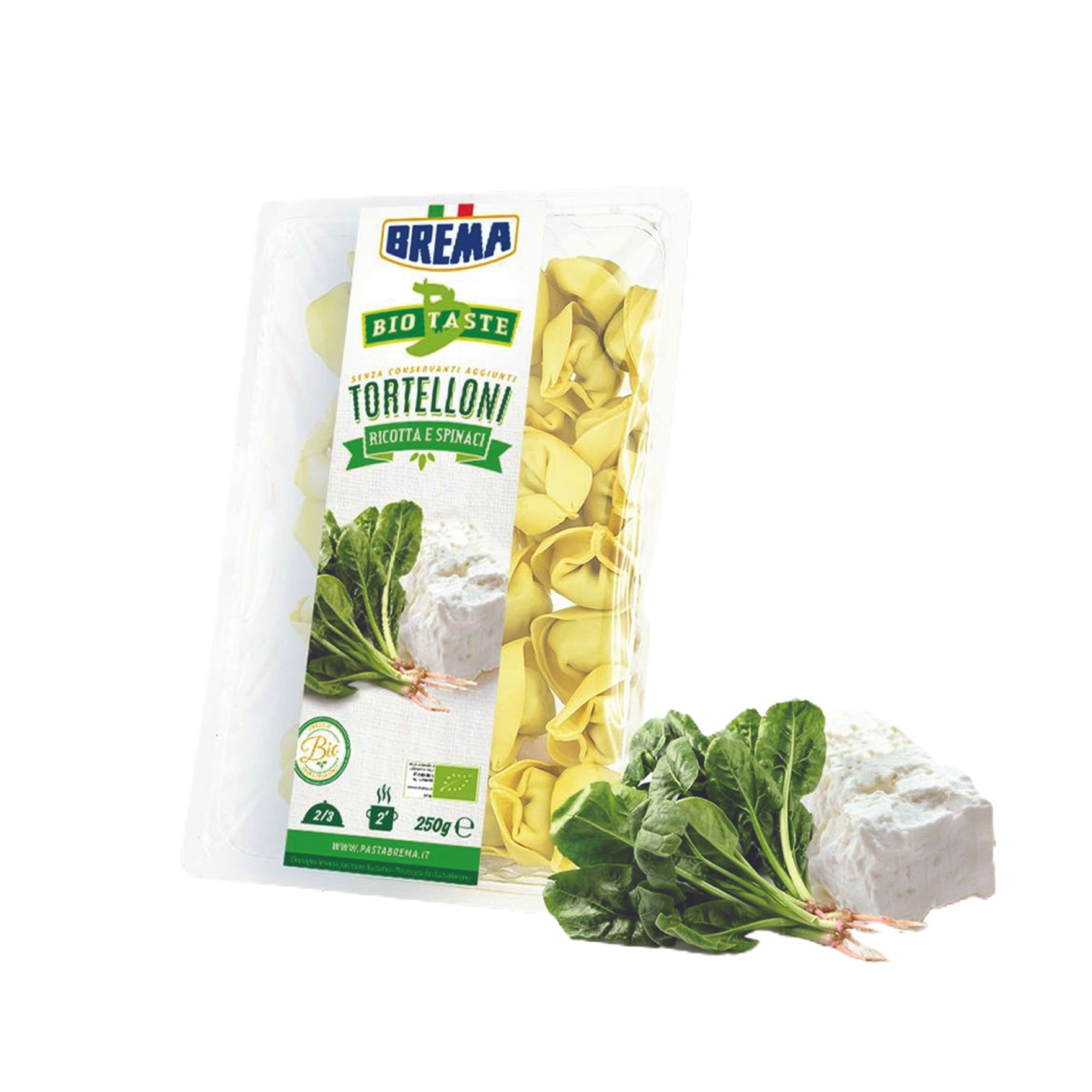 TORTELLONI WITH RICOTTA AND SPINACH BIO  250 GRS